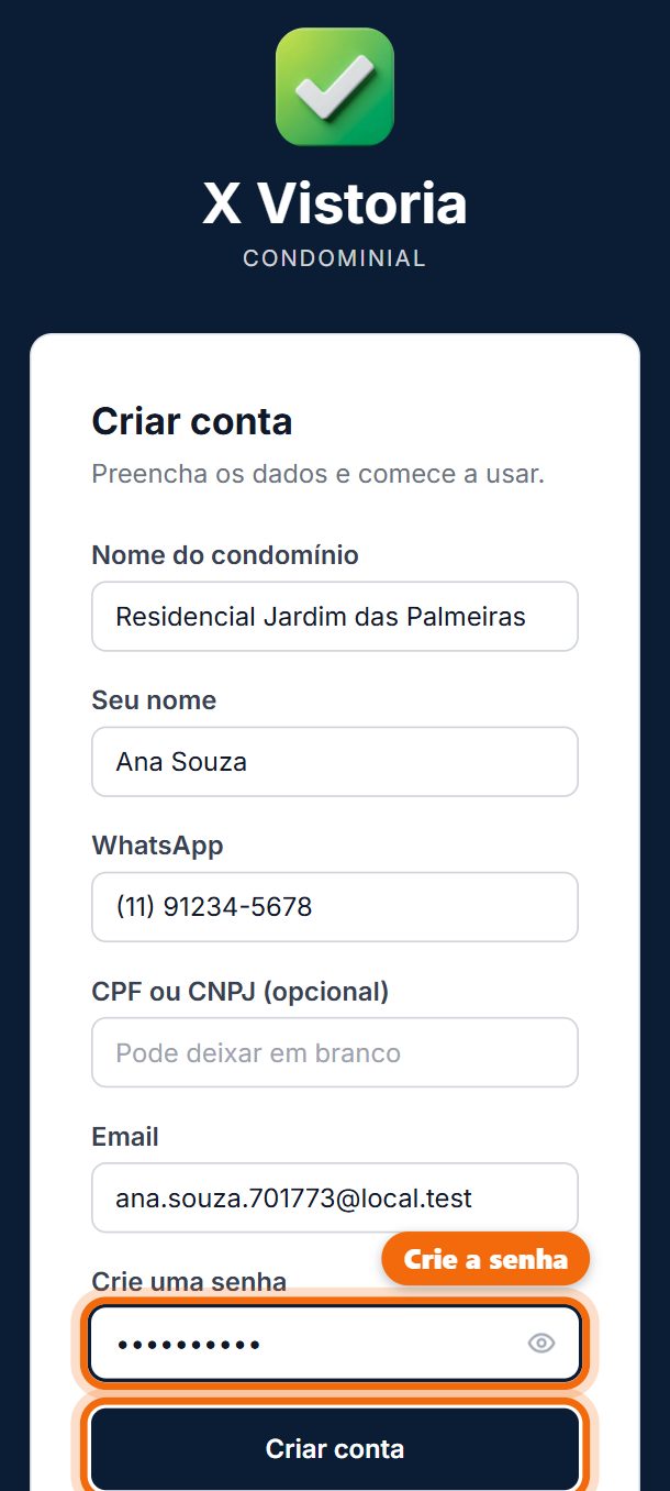 Passo 3: O CPF ou CNPJ pode ficar em branco. Escreva o seu e-mail, crie a senha e toque em Criar conta.